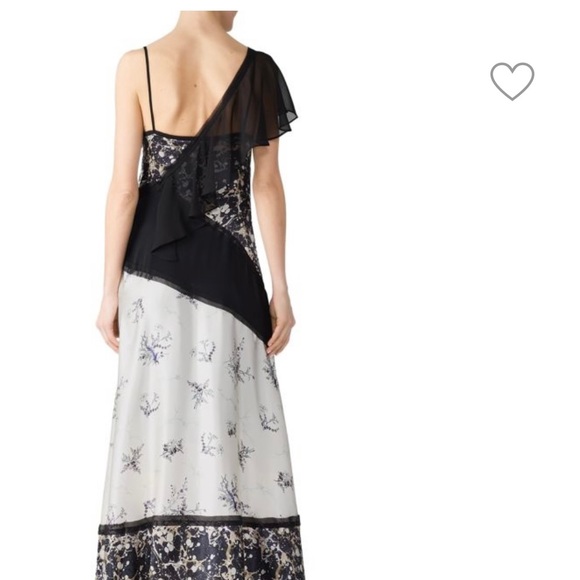 Floral V Neck Silk Maxi Dress - Jason Wu - Picture 2 of 4